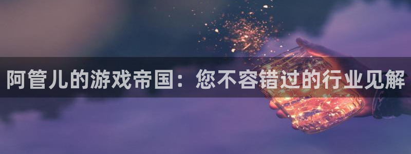 天辰平台招商1111是什么：阿管儿的游戏帝国：您不容错过的行业见解